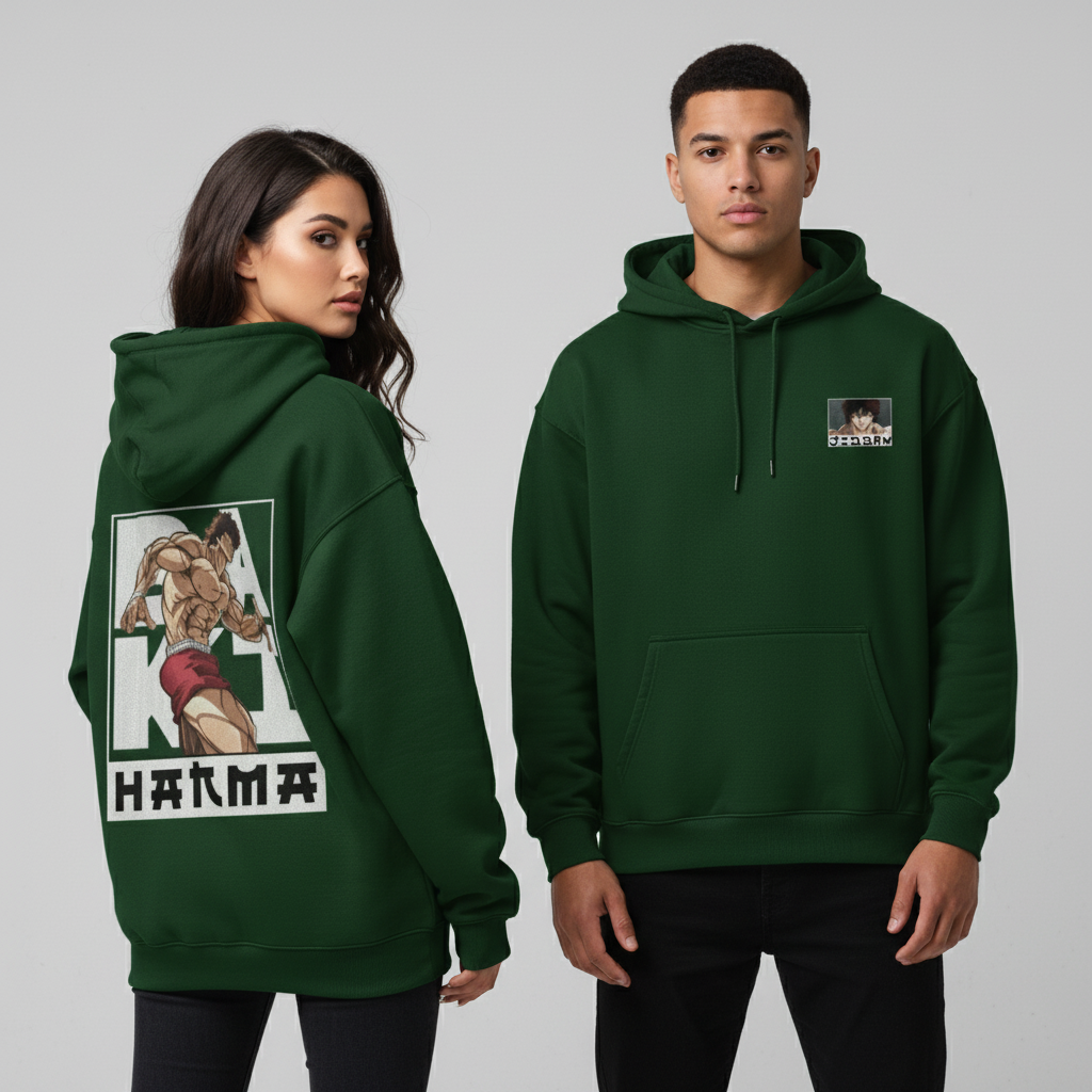 Baki Hanma Streetwear Hoodie – Premium Anime Oversized Unisex